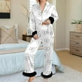thumbnail image 2 of SJLDQY Valentines Women's Pajamas Set 2 Peice Pjs Set for Women Valentine's Day Love Heart Graphic Long Sleeve Pajama Tops Pants Soft Comfy Homewear Sleepwear Outfits, 2 of 5