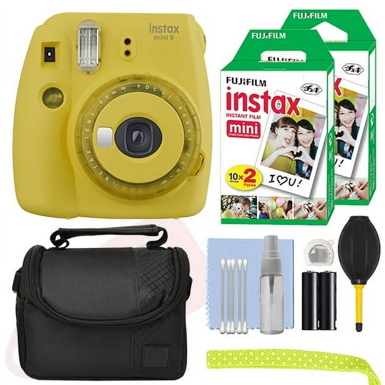 Fujifilm Instax Mini 9 Instant Film Camera Clear Yellow + 40 Film