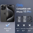 thumbnail image 2 of JETech Magnetic Case for iPhone 15 Pro 6.1-Inch Compatible with MagSafe, Translucent Matte Back Slim Shockproof Phone Cover (Black), 2 of 6