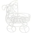 thumbnail image 2 of Crafts Central Baby Shower White Metal Carriage Stroller Centerpiece, 2 of 2