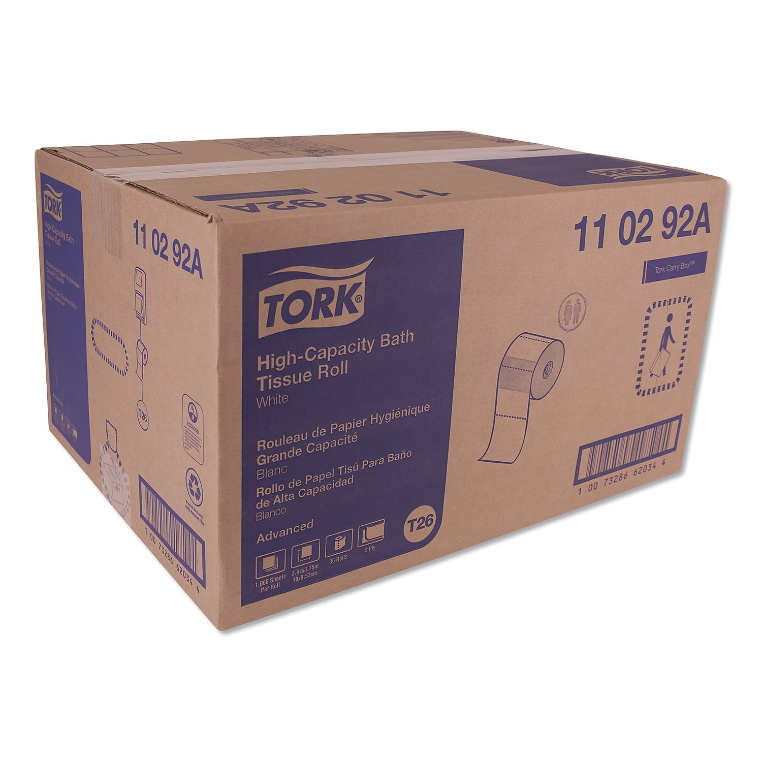 Tork Advanced High-Capacity Toilet Paper 2-ply White 36 Rolls/Case (TRK110292A)