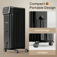 thumbnail image 6 of Matladin Space Heater, 1500W Portable Oil Filled Radiator Heater with Adjustable Thermostat, 24H Timer, Tip-Over & Overheat Protection, for Indoor Use, 6 of 11