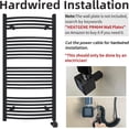 thumbnail image 6 of HEATGENE Smart Towel Warmer with Timer and Temperature Control, Large Liquid Filled Smart Towel Heated Rails, Plug-in/Hardwired Towel Rack Heater Compatible Matte Black, 6 of 9