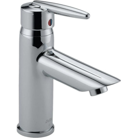Delta 585LF-LPU Grail 1-Handle Centerset Lavatory Faucet - Less Pop-Up (Chrome)