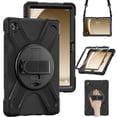 thumbnail image 2 of XYX Case for Samsung Galaxy Tab A9+ 11.0 inch SM-X210/SM-X215/SM-X216 with 360 Degree Rotating, Hand Strap, Shoulder Strap, Black, 2 of 7