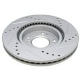thumbnail image 5 of TRQ Ceramic Brake Pad & Drilled Slotted Front Coated Rotor Front & Rear Kit, 5 of 7