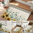 thumbnail image 6 of Rectangle Area Rug 2x3ft,Farm Sunflower Eucalyptus Leaves Washable Carpet Non-Slip Runner Accent Rugs Indoor Floor Mat for Bedroom Living Room Decor,Rustic Plants Retro Linen, 6 of 9