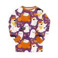 thumbnail image 5 of felwors Halloween Pajamas Big Boy Girls Crew Neck Cute Print Pajama Sets Long Sleeve Lovely Sleepwear 2 Piece Pjs Multiple Cartoon Jammies Pajama (Dark Purple,5-6 Years), 5 of 7