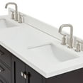 thumbnail image 2 of ARIEL 67" Espresso Double Bathroom Vanity with 1.5" Edge Pure White Quartz Countertop & Backsplash, 2 Rectangular Sinks, 4 Soft Closing Doors, 6 Full Extension Dovetail Drawers, Brushed Nickel, 2 of 10