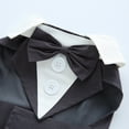 thumbnail image 6 of AURORA TRADE Pet Tuxedo Dog Suit, Stylish Suit Bow Tie Costume, Wedding Shirt Formal Tuxedo Gentleman Outfit with Black Tie, Dog Prince Wedding Bow Tie Suit for Small Medium Dogs Boys, 6 of 8