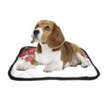 thumbnail image 2 of PKQWTM Red Roses Heart Shape Ornaments White Pet Dog Cat Bed Pee Pads Mat Cushion Potty Dogsblankets Crate Bed Kennel 28x36 inch, 2 of 3