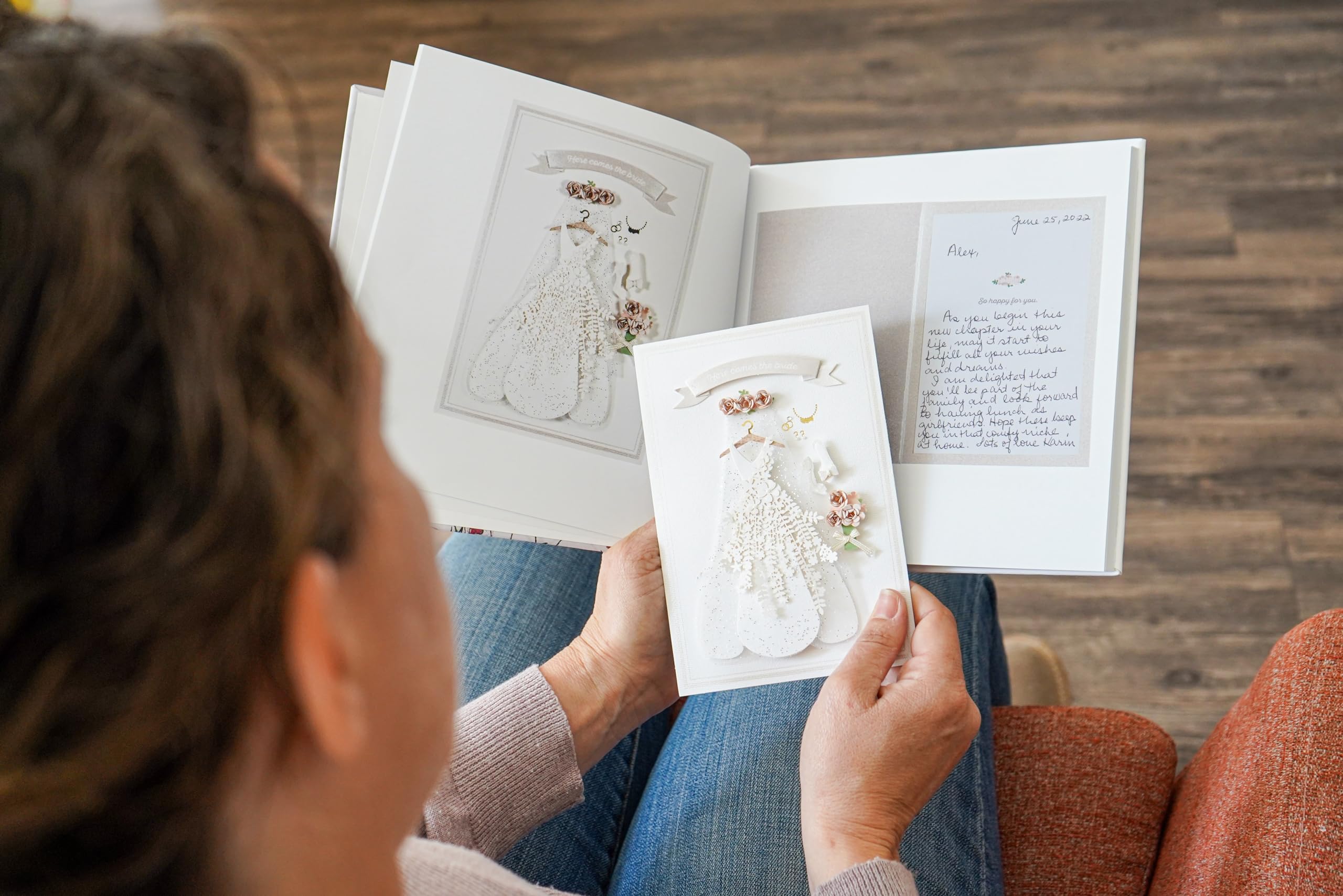 Cards By Artkive Wedding Card Keepsake Album - We Transform Your Cards into a Keepsake Premium Organizer Book, Combine with Uploaded photos, Save the Date, Menus and other detail (Recycle Cards)