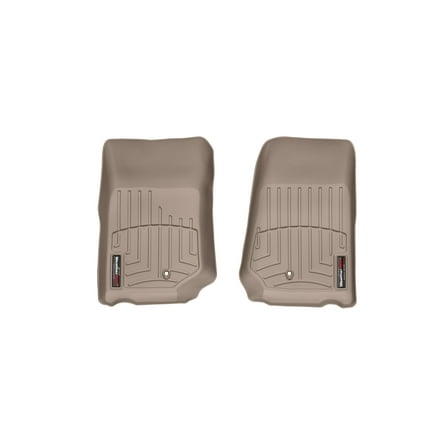 WeatherTech Custom Fit FloorLiners compatible with Jeep Wrangler Unlimited 4-Door, Wrangler 2-Door - 1st Row (Driver & Passenger), Tan