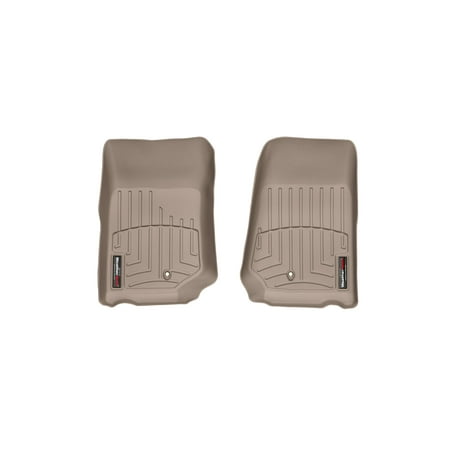WeatherTech Custom Fit FloorLiners compatible with Jeep Wrangler 2-Door, Wrangler Unlimited 4-Door - 1st Row (Driver & Passenger), Tan