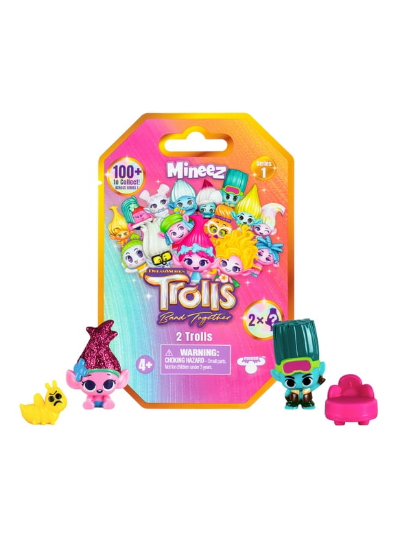Trolls Band Together Mineez 1.5 inch Collectible Figures 2 Pack, 100+ Figs to Collect, Ages 3+