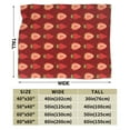 thumbnail image 3 of DouZhe Ultra-Soft Micro Fleece Lightweight Flannel Bed Blanket, Red Strawberry Fruit Print Cozy Warm Throw Blankets, 60"x50", 3 of 7