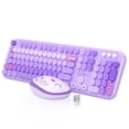 thumbnail image 1 of Combo Clavier et Souris Sans Fil MOFII 104 Touches Rondes Violet, 1 of 8