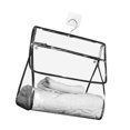 thumbnail image 3 of Bolsa de almacenamiento de ropa, impermeable, transparente, organizador de ropa interior, bolsa colgante TUP para dormitorio de baño, borde negro Monstrate HA004902-04, 3 of 7