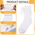 thumbnail image 3 of Bocaoying 6 Pairs Womens Ruffle Socks, Cute Lace Frilly Socks with Bowties, Sweet Dress Socks Lolita Socks (White), 3 of 7