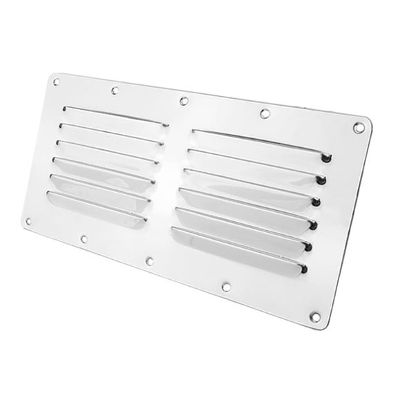 Rectangular Louvered Vent Grille Replacement Stainless Air Venting Panel Ventilation Grille for Marine Yacht -