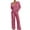 Hot Pink 1, variant on BLVB Womens 2 Piece Lounge Sets Ribbed Knit Long Sleeve Pullover Tops Wide Leg Pants Matching Sweater Sets