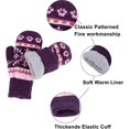 thumbnail image 2 of Manoplas para mujer, manoplas de invierno con forro sherpa para clima frío, mitones gris claro/morado JAMW Sencillez, 2 of 5