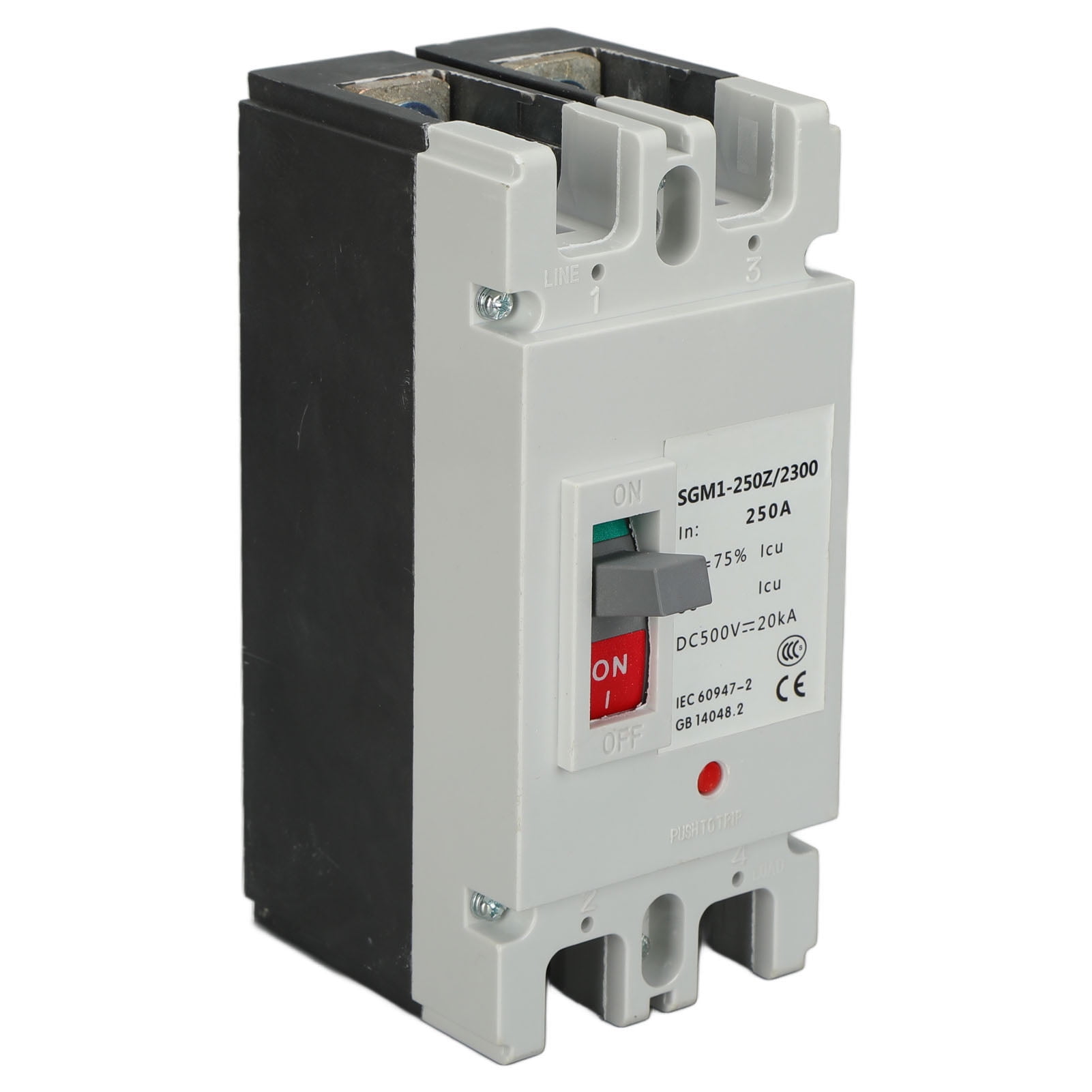Circuits Breakers, MCCB 2P Circuit Breaker 20KA Breaking Capacity For