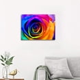 thumbnail image 2 of HFDF Colorful Rose Canvas Patg Wall Art Nature Flower Still Life Artwork Modern Floral Wall Pictures for Livg Room Bedroom Home Decoration 10x8inch Framed, 2 of 6