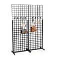thumbnail image 1 of FixtureDisplays® Metal Stand Gridwall Display Sturdy Metel Wire Merchandiser Rack Floor Stand (10054+15809) x 2PK, 1 of 4