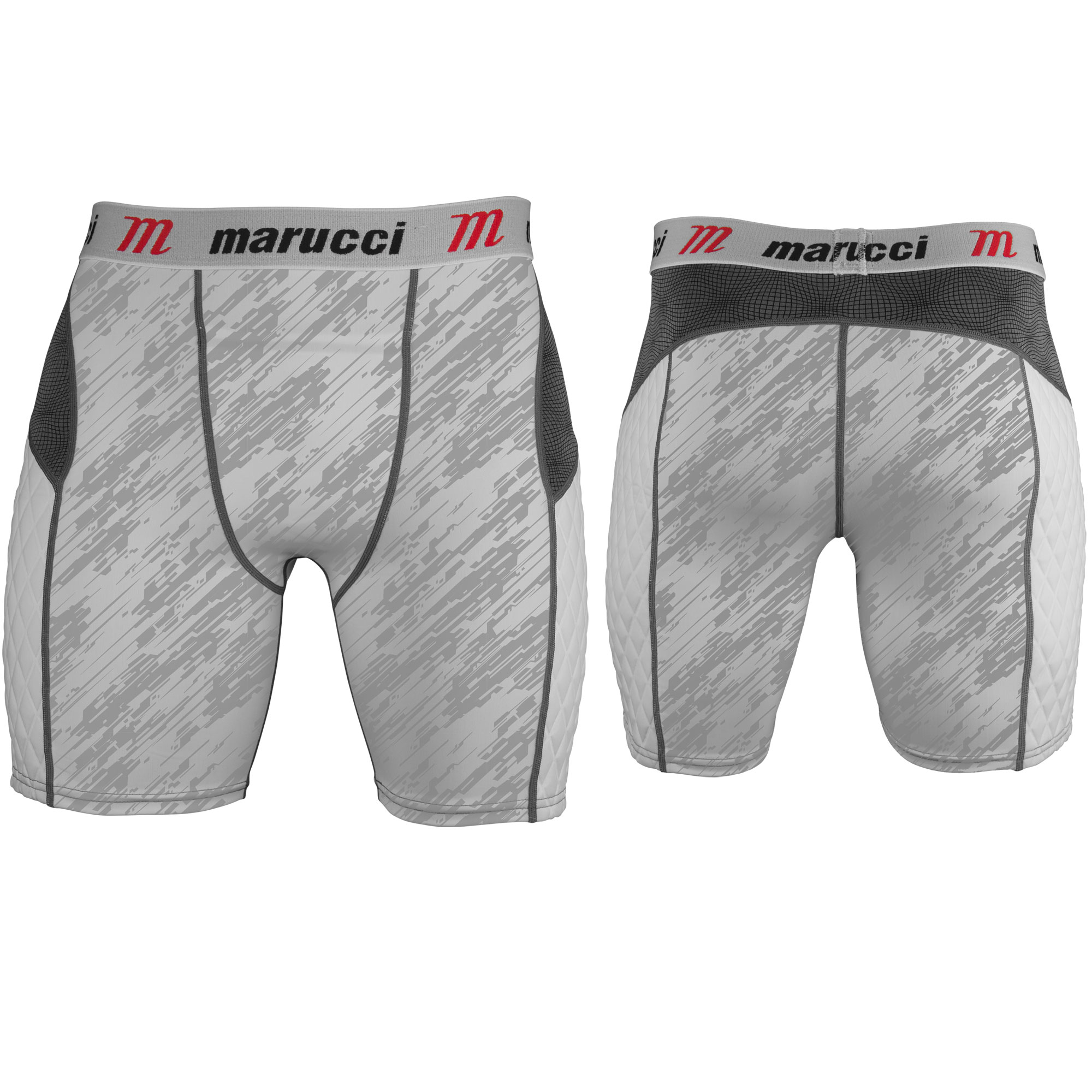 Marucci Elite Youth Baseball Padded Sliding Shorts White Storm XXL