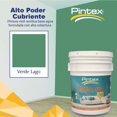 thumbnail image 2 of PINTEX Kit Pinta-me Pintura Vinil-Acrílica 19 L | Incluye Brocha, Mini Rodillo, Felpas, Masking Tape y Plastiprotector | Acabado Mate | Fácil Aplicación | Interiores y Exteriores | Verde Lago, 2 of 5