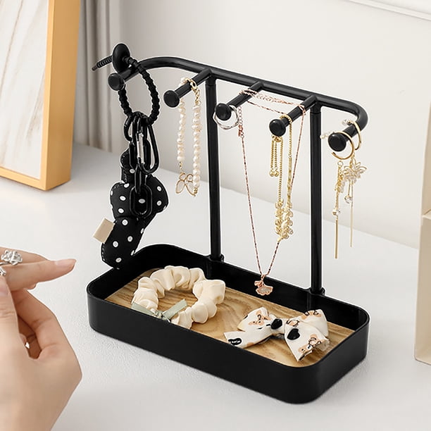 Organisateur Colliers Bracelets Support Rangement Bijoux - 80 Trou Pour Boucles D'Oreilles - Avec Plateau - Assemblage Facile