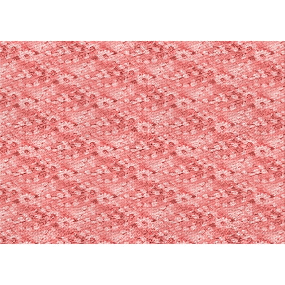 Ahgly Company Indoor Rectangle Patterned Pastel Pink Area Rugs, 6' x 9'