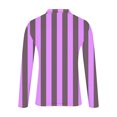 thumbnail image 5 of Aueoeo Shirt For Men Long Sleeve Button -Down Shirts Line Printing Shirt Color Blocks Shirt Casual Vacation Beach Tops Purple XL, 5 of 5