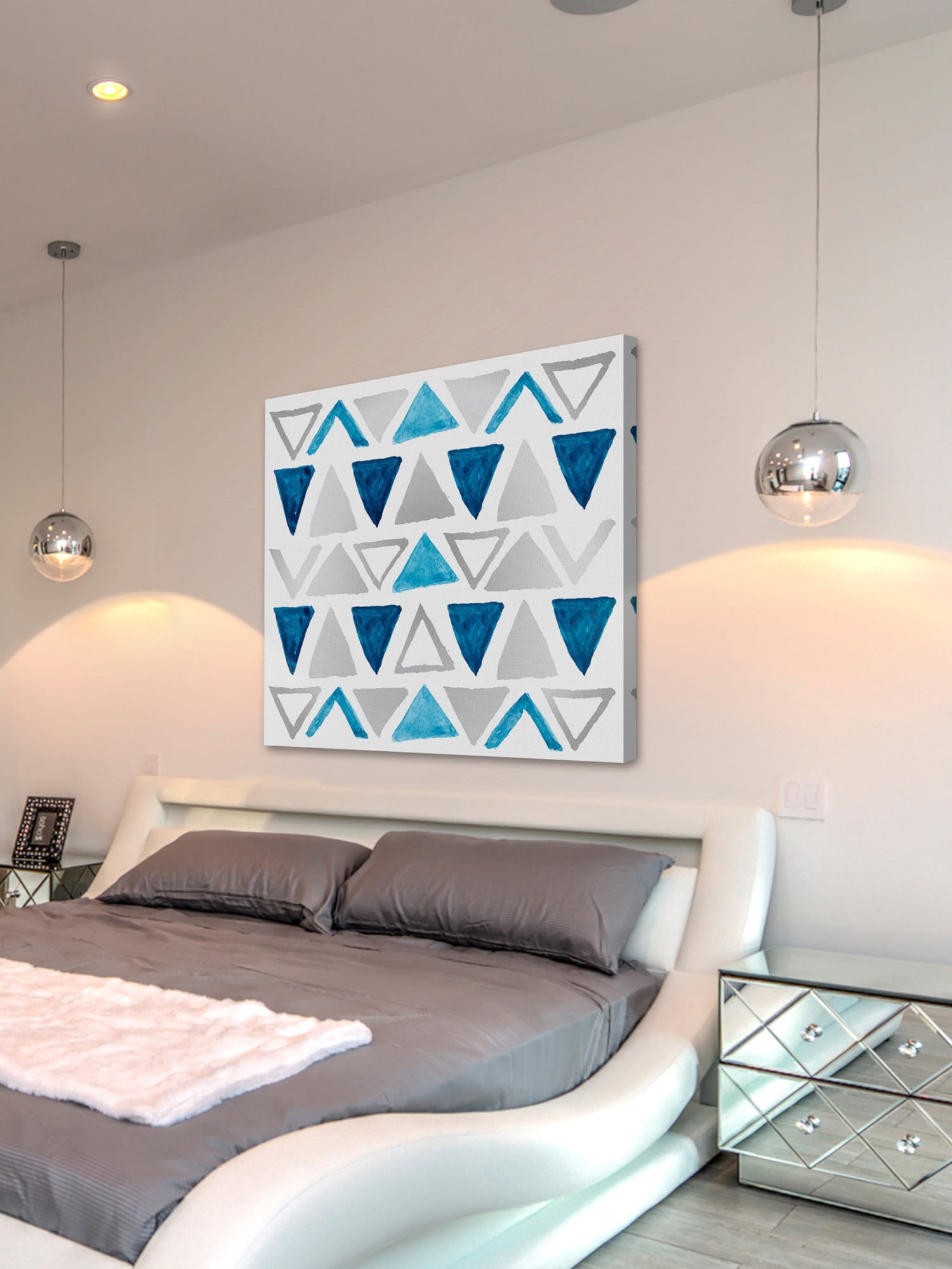 Marmont Hill - "Triangle Fun" Painting Print on Wrapped Canvas