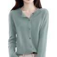 thumbnail image 5 of Resicozy Cardigan Sweaters for Women Lightweight Cozy Long Sleeve Tops Plus Size Warm Button Up Down Cardigan Mint Green M, 5 of 7