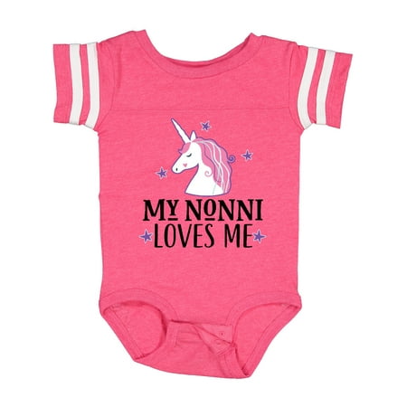 

Inktastic My Nonni Loves Me Girl Unicorn Gift Baby Girl Bodysuit
