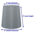 thumbnail image 4 of Meriville Set of 5 Gray Faux Silk Clip On Chandelier Lamp Shades, 4-inch by 5-inch by 5-inch, 4 of 5