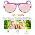 thumbnail image 2 of Toddler Baby Aviator Sunglasses for Boys Girls Kids Age 0-4 Shatterproof Rubberized Frame UV400, 2 of 5