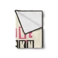 thumbnail image 2 of Rock Music Soft Flannel Fleece Blanket, Retro Slogan Rock'n Roll Abstract Grunge Vintage Design Elements, Cozy Plush for Indoor and Outdoor Use, 60" x 80", Charcoal Grey Beige Pink, by Ambesonne, 2 of 5