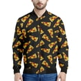 thumbnail image 4 of Chaqueta con cremallera y estampado de pizza con salchichas picantes italianas para hombre, sudadera informal de manga larga con estampado 3D de comida, abrigo de calle, chaquetas holgadas, 4 of 5