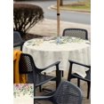 thumbnail image 6 of Square Outdoor Tablecloth with Umbrella Hole Eucalyptus Outside Table Cloth Waterproof Patio Table Cover Sage Green Botanical Leaf Pink Flower Farm Zipper Tablecloths for Picnic Camping 60x60 Inch, 6 of 8
