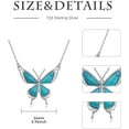 thumbnail image 4 of THOYAS Butterfly Necklaces For Women 925 Sterling Silver Butterfly Pendant With Gemstone Turquoise Jewelry Necklace Anniversary Birthday Gifts For Her, 4 of 5