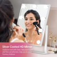 thumbnail image 3 of SOZOMO Espejo de Maquillaje con Luces,Espejo de Maquillaje para Tocador Hollywood,Espejo de Maquillaje de Mesa,con Control T&aacute;ctil Inteligente,3 Modos de Color,con 9 Focos LED Regulables, 3 of 8
