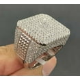 thumbnail image 3 of Forever Jewels 14K White Gold Plated 5Ct Round Cut Moissanite Cluster Men's Engagement Ring, 3 of 3