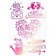 thumbnail image 2 of 1Pc Happy Mother's Day Painting Stencil Drawing Template on Scrapbook Fabric Tiles 11.7x8.3 inch, 2 of 9