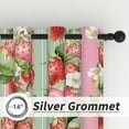 thumbnail image 4 of Lfeey Pink Blackout Curtains for Kids Bedroom, Grommet Curtains, Strawberry Print, 42x63 inch, 2 Panels, 4 of 6