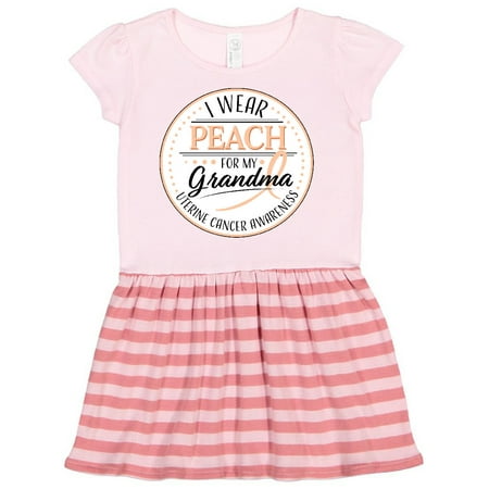 

Inktastic I Wear Peach for my Grandma - Uterine Cancer Awareness Gift Toddler Girl Dress