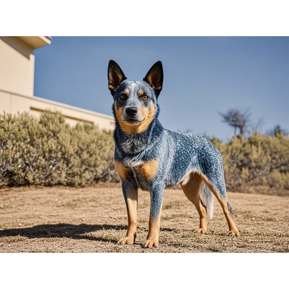 5D Diamond Art DIY Kits Blue Heeler Australian Cattle Dog Diamond Painting Full Round Drill Crystal by Number Embroidery Arts and Crafts for Living Room Home Wall Decor 12x16 inch / 30x40cm