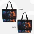 thumbnail image 2 of Pofeuu Forest Cool Lion Print Tote Bag for Women,Hobo HandBags with Zipper,Large Capacity Casual Shoulder Handbags with Inner Pockets, 2 of 7